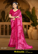 Kayaan Mcdonalds Vol-65 Chiffon Saree Set (8 Pcs) Printed Lace Border Daily Wear - M.R. Saree Emporium