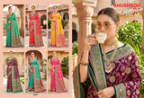 Lifestyle Khushboo Vol-9 Designer Silk Saree - 6 Pcs Set