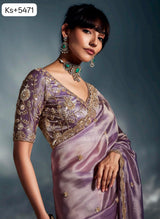 Iconic Hits Pure Fancy Saree - Hand Work Border & Designer Embroidery Blouse