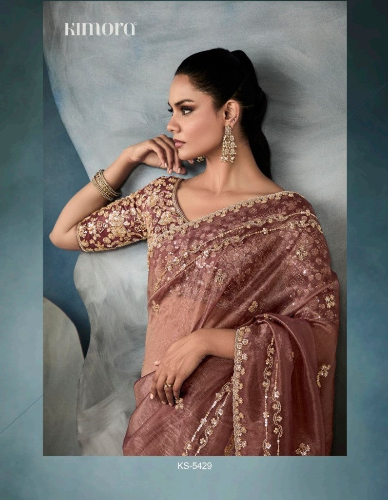 Iconic Hits Pure Fancy Saree - Hand Work Border & Designer Embroidery Blouse