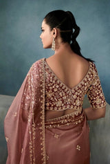 Iconic Hits Pure Fancy Saree - Hand Work Border & Designer Embroidery Blouse
