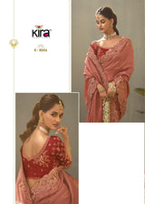 Kira Kaash Silk Upada Silk Designer Embroidered Saree 5 Pcs Set