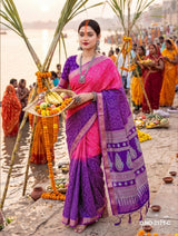 Koshi Vol-13 Chhath Special Printed Saree -4 Pcs Set