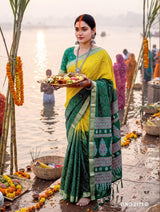 Koshi Vol-13 Chhath Special Printed Saree -4 Pcs Set