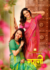 Krishnaleela Noorani Fancy Print Saree – Set of 8 Pcs -M.R. Saree Emporium