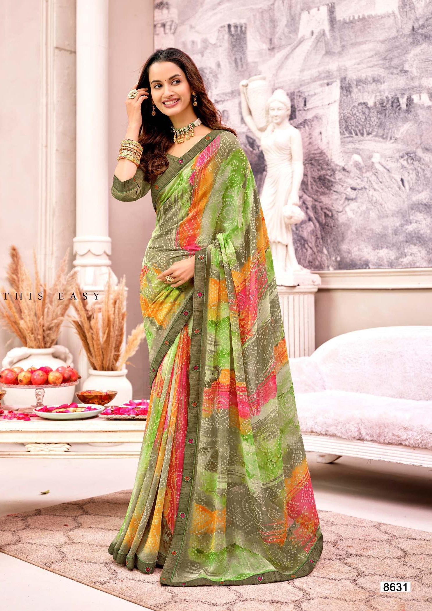 Krishnaleela Banjarn Fancy Print Saree – Set of 8 Pcs -M.R. Saree Emporium