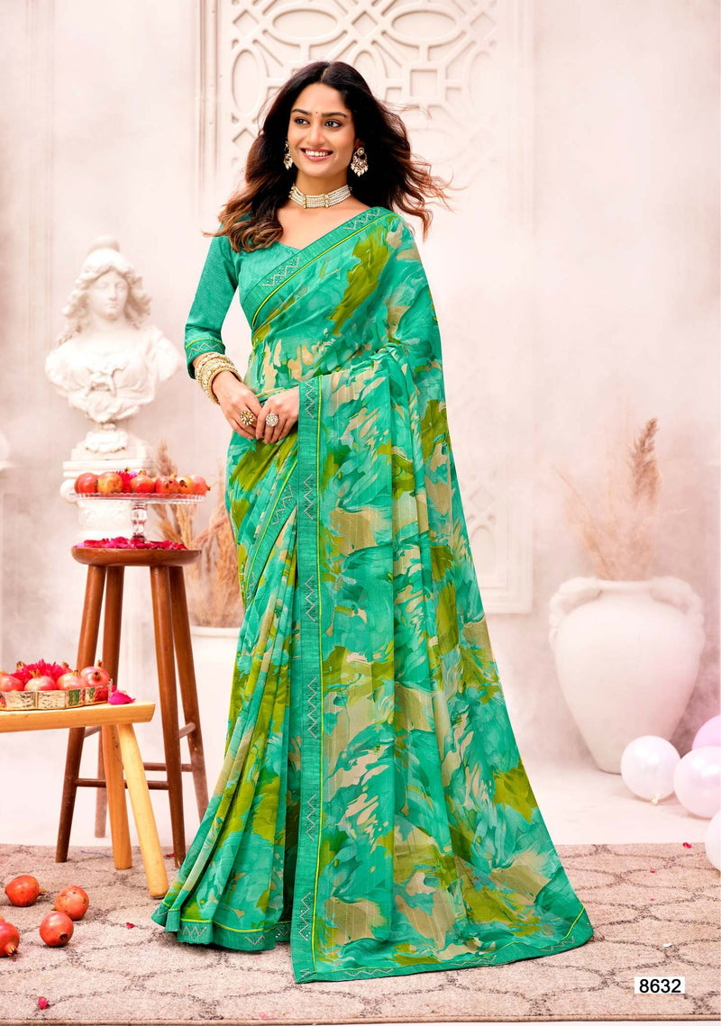 Krishnaleela Banjarn Fancy Print Saree – Set of 8 Pcs -M.R. Saree Emporium