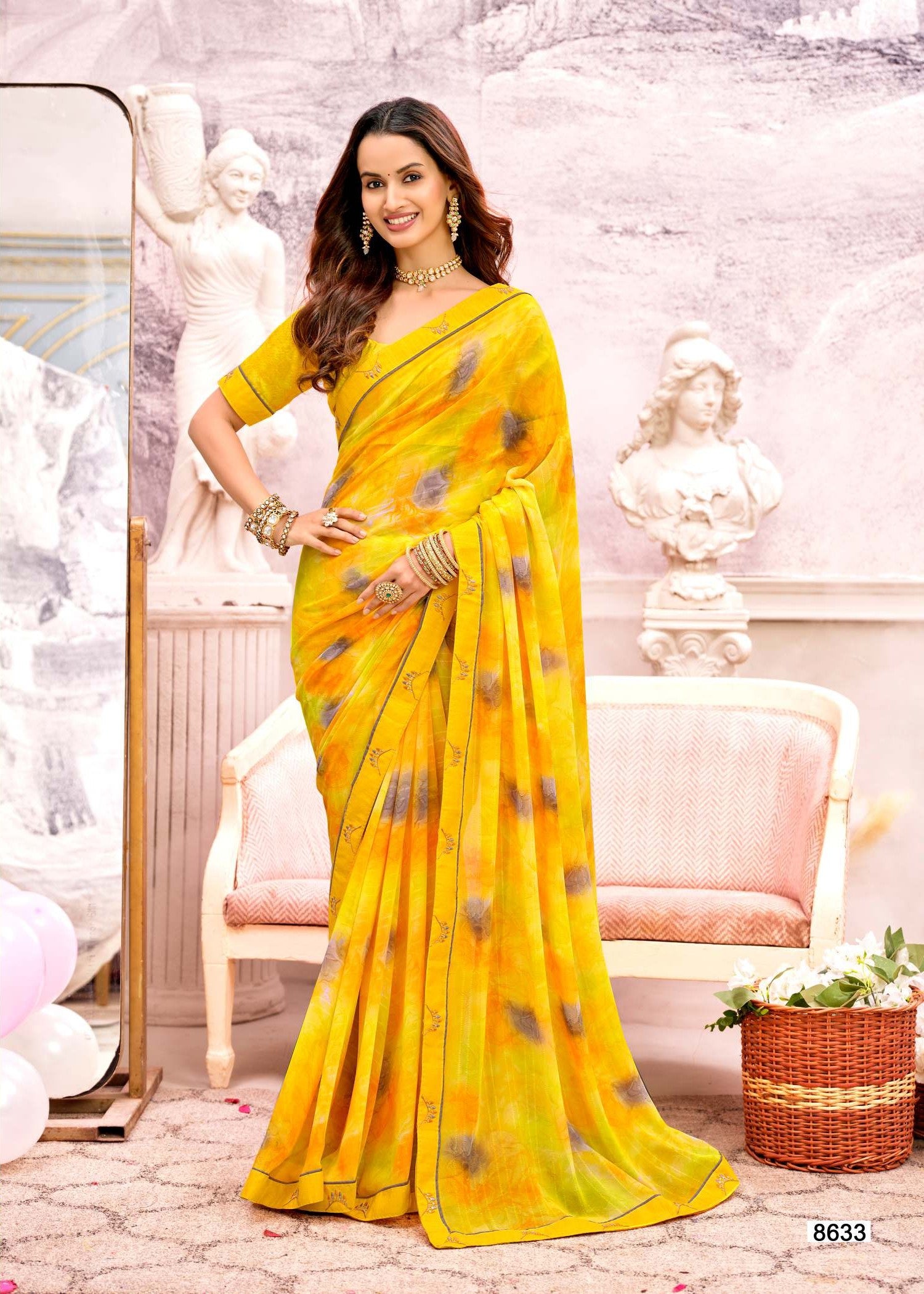 Krishnaleela Banjarn Fancy Print Saree – Set of 8 Pcs -M.R. Saree Emporium