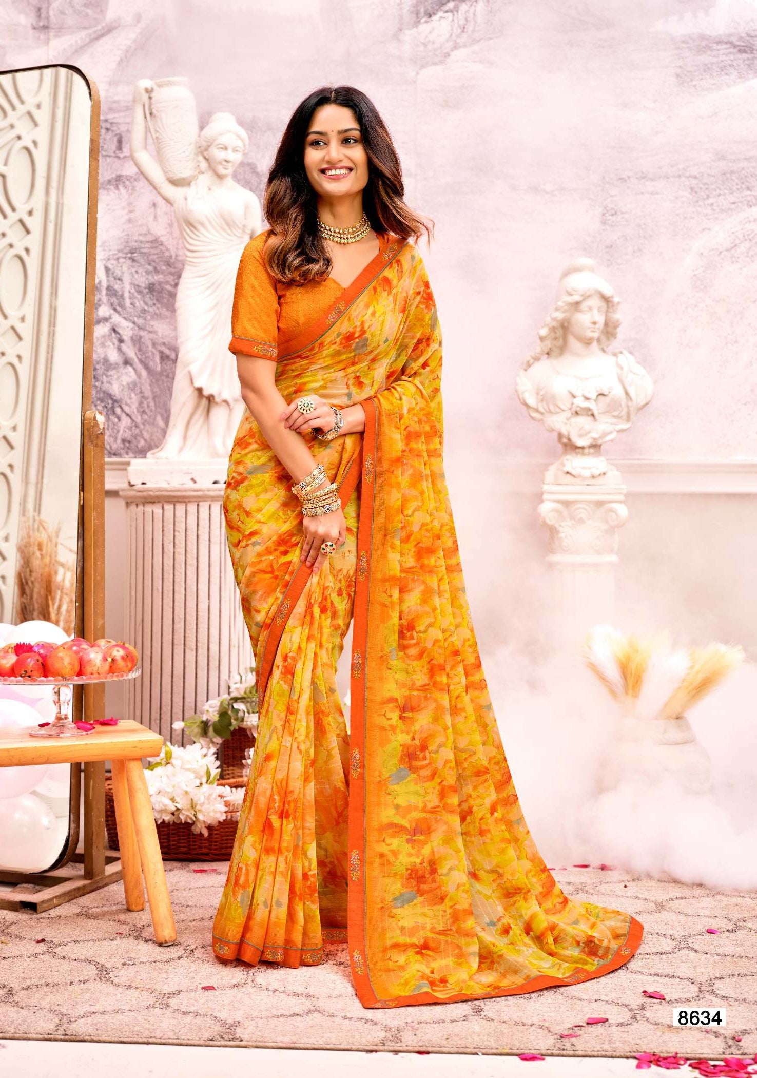 Krishnaleela Banjarn Fancy Print Saree – Set of 8 Pcs -M.R. Saree Emporium