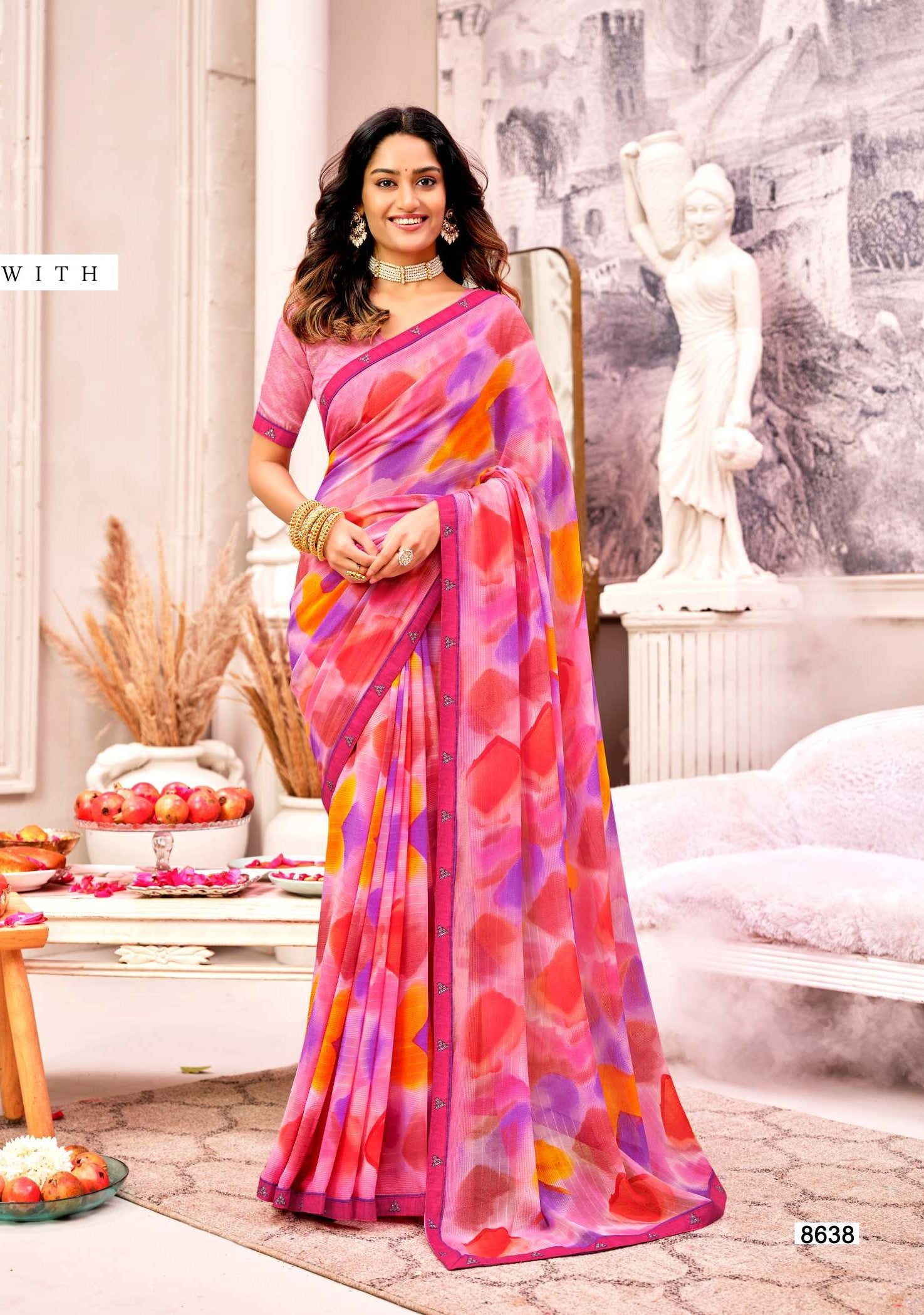 Krishnaleela Banjarn Fancy Print Saree – Set of 8 Pcs -M.R. Saree Emporium
