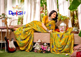 Krishnaleela Desi Girl-2 Fancy Base with Pattern Printed Saree – 8 Pcs Set-M.R. Saree Emporium