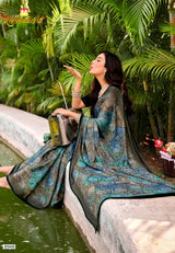 Krishnaleela Ghungroo-2 Brasso Printed Saree – 8 Pcs Set -M.R. Saree Emporium