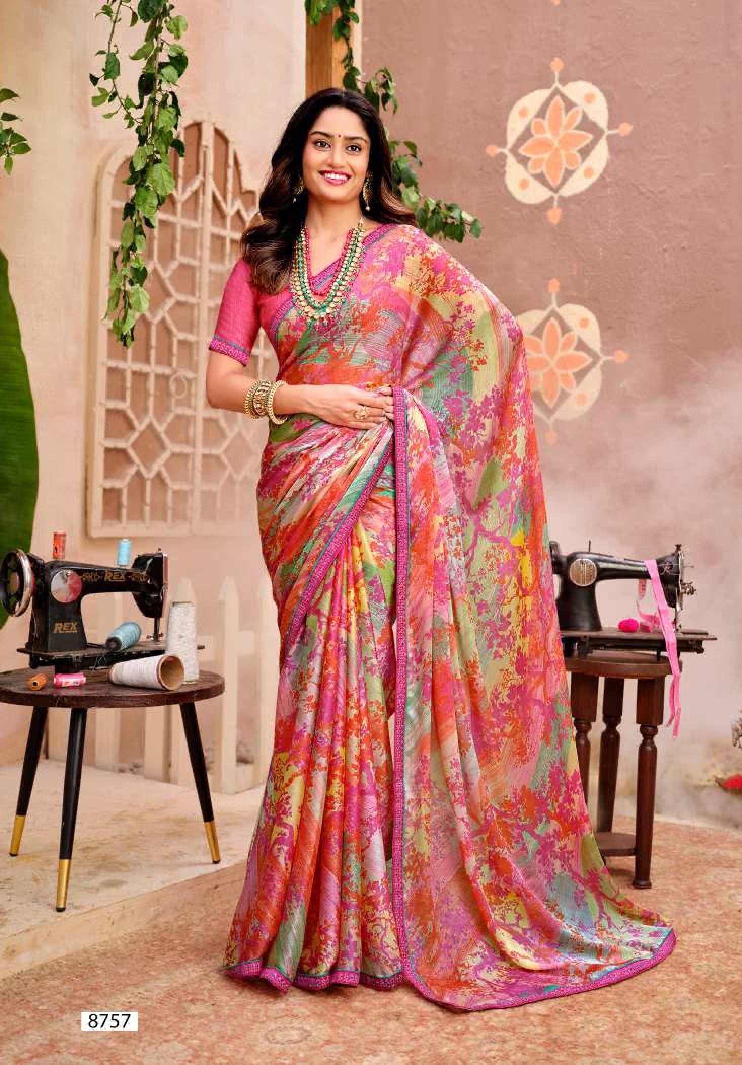 Krishnaleela Jessica Fancy Saree – Stylish Printed Collection-M.R. Saree Emporium