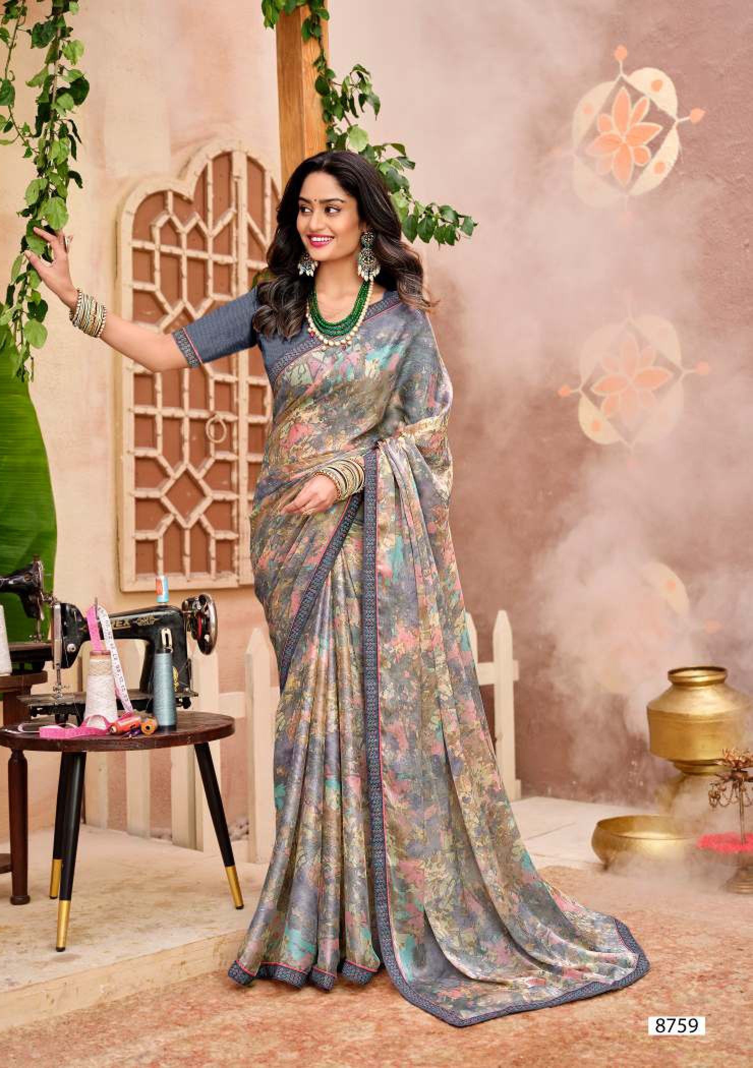 Krishnaleela Jessica Fancy Saree – Stylish Printed Collection-M.R. Saree Emporium