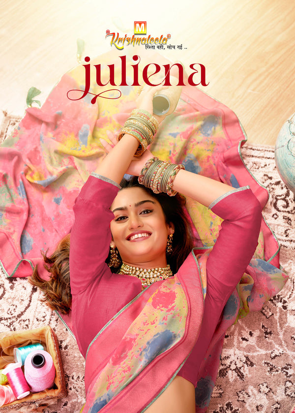 Krishnaleela Juliena Fancy Saree Designer Printed Collection by M.R. Saree Emporium