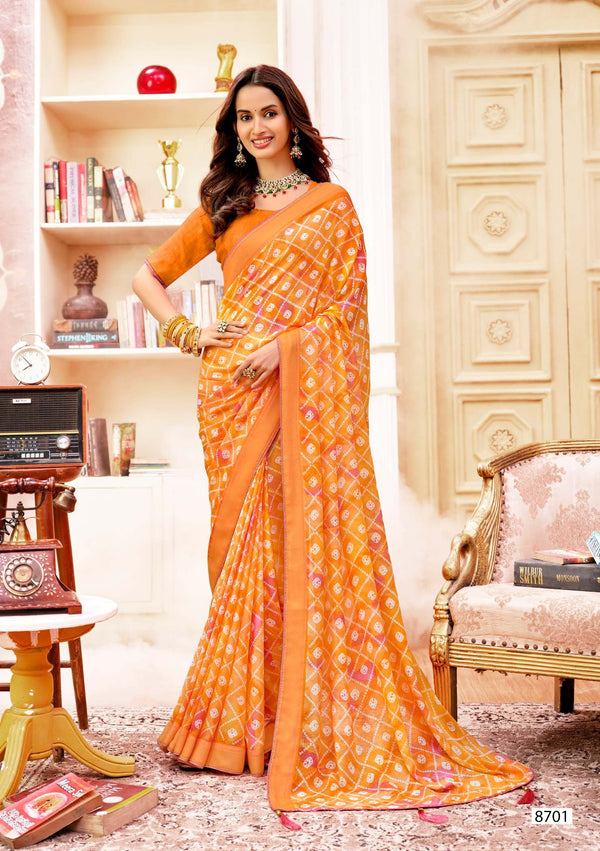 Krishnaleela Juliena Fancy Saree Designer Printed Collection by M.R. Saree Emporium