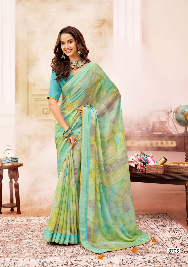 Krishnaleela Juliena Fancy Saree Designer Printed Collection by M.R. Saree Emporium
