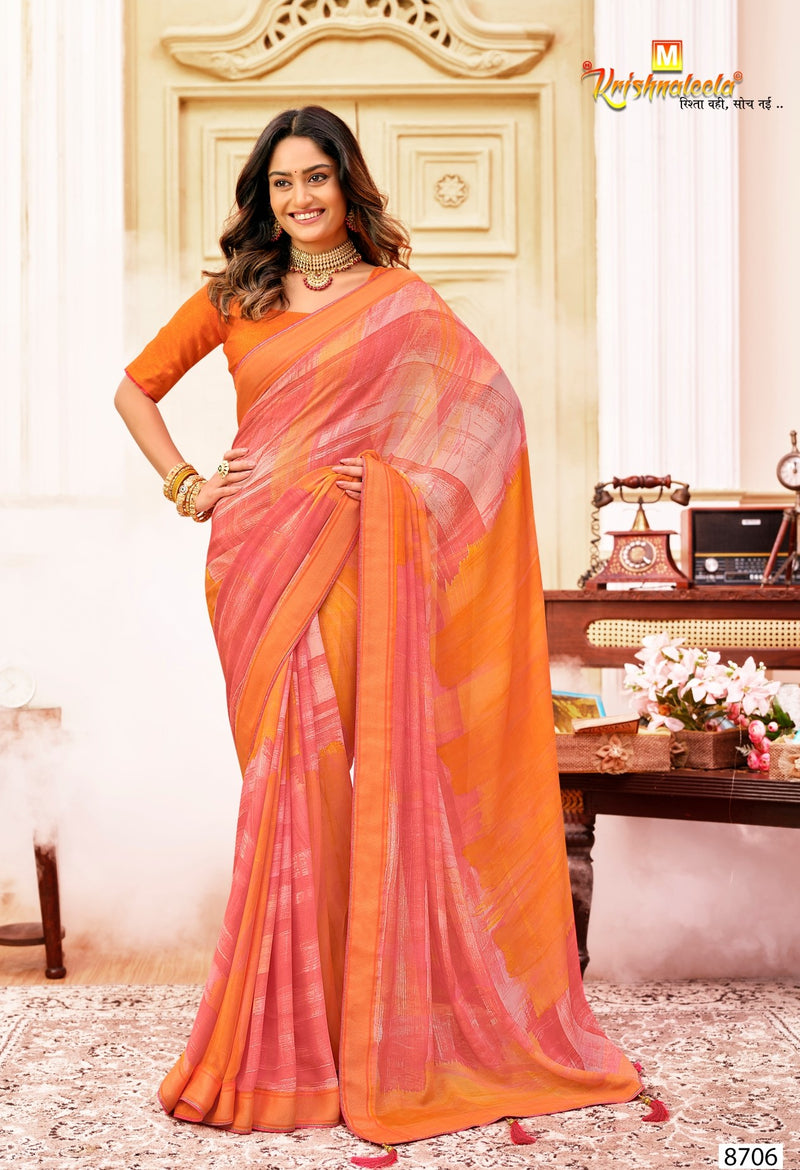 Krishnaleela Juliena Fancy Saree Designer Printed Collection by M.R. Saree Emporium