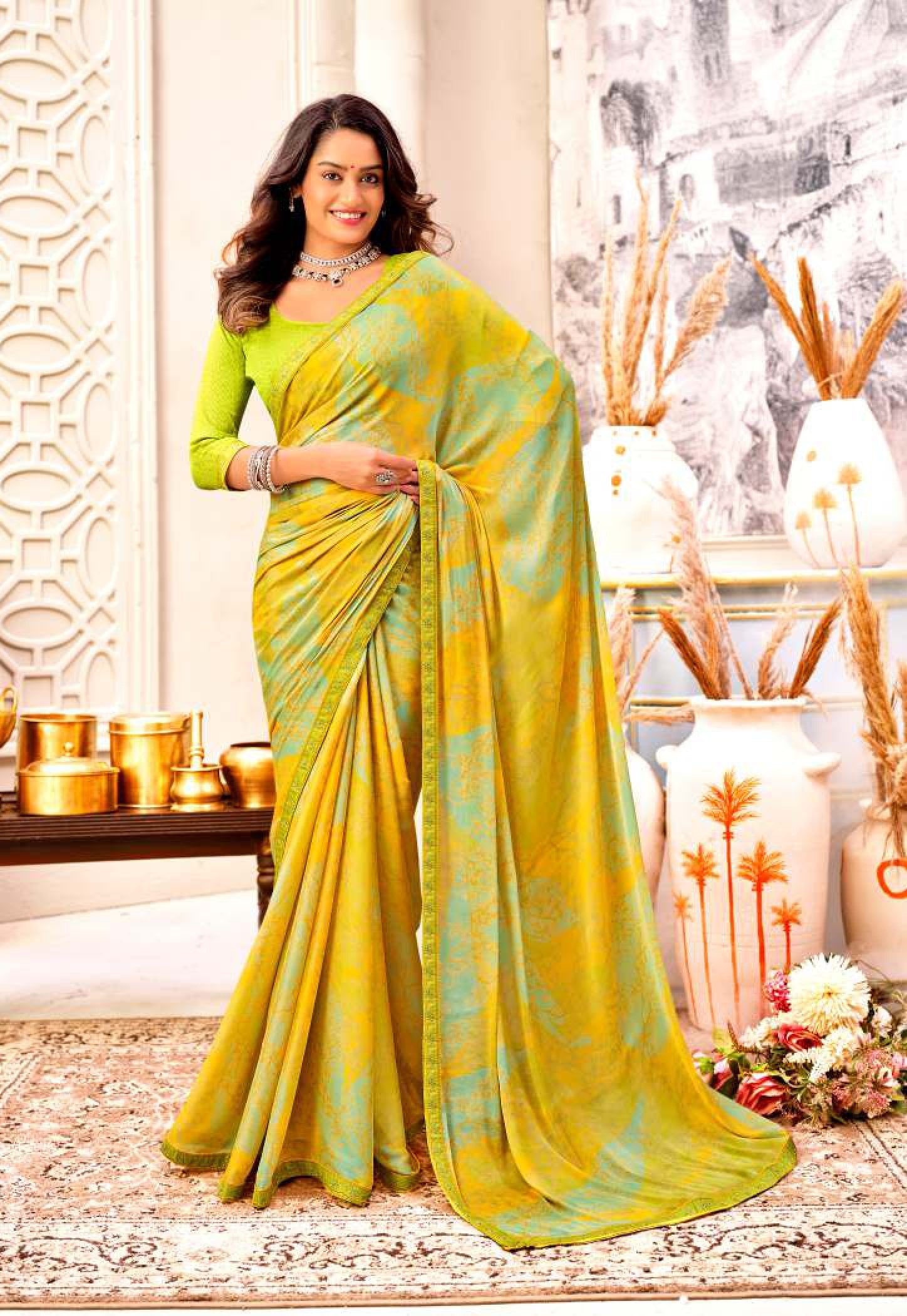 Krishnaleela Khiara Fancy Saree – Stylish Printed Collection-M.R. Saree Emporium