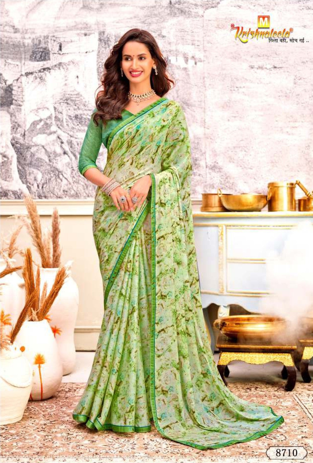Krishnaleela Khiara Fancy Saree – Stylish Printed Collection-M.R. Saree Emporium