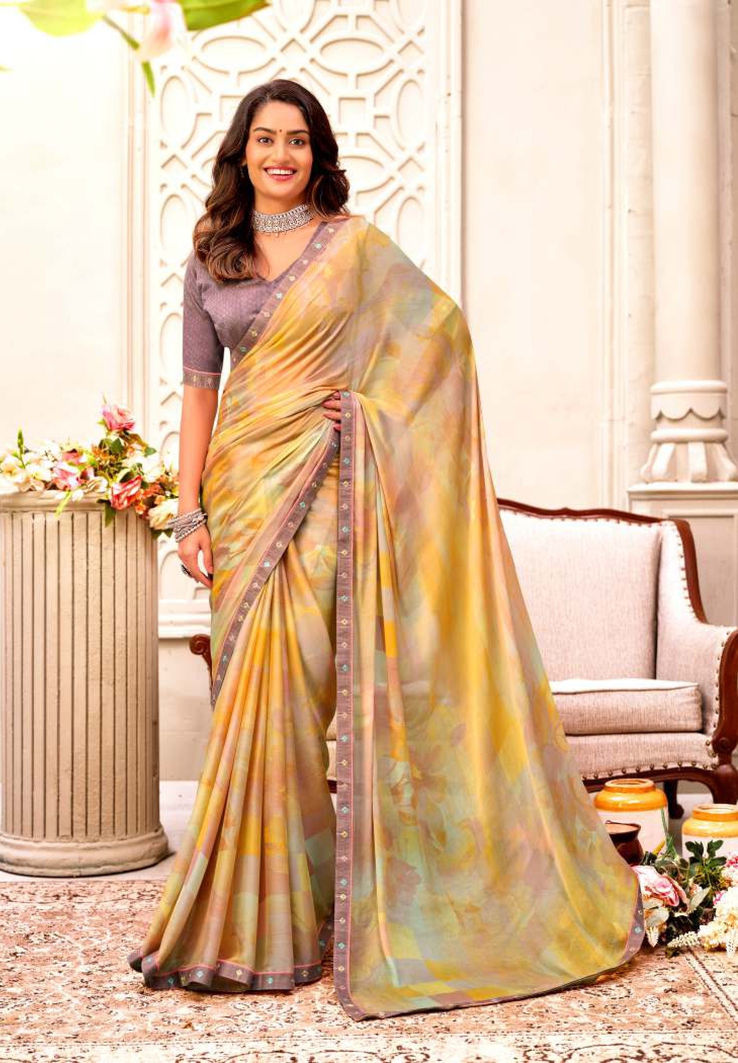 Krishnaleela Khiara Fancy Saree – Stylish Printed Collection-M.R. Saree Emporium