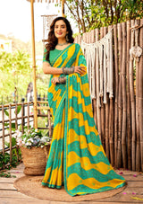 Krishnaleela Panghat-2 Georgette Printed Saree – 8 Pcs Set-M.R. Saree Emporium