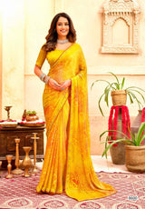 Krishnaleela Raspberry Fancy Print Saree – Set of 8 Pcs -M.R. Saree Emporium