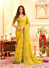 Krishnaleela Raspberry Fancy Print Saree – Set of 8 Pcs -M.R. Saree Emporium