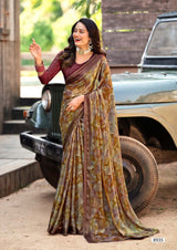 Krishnaleela Sondarya Fancy Base with Pattern Printed Saree – 8 Pcs Set-M.R. Saree Emporium