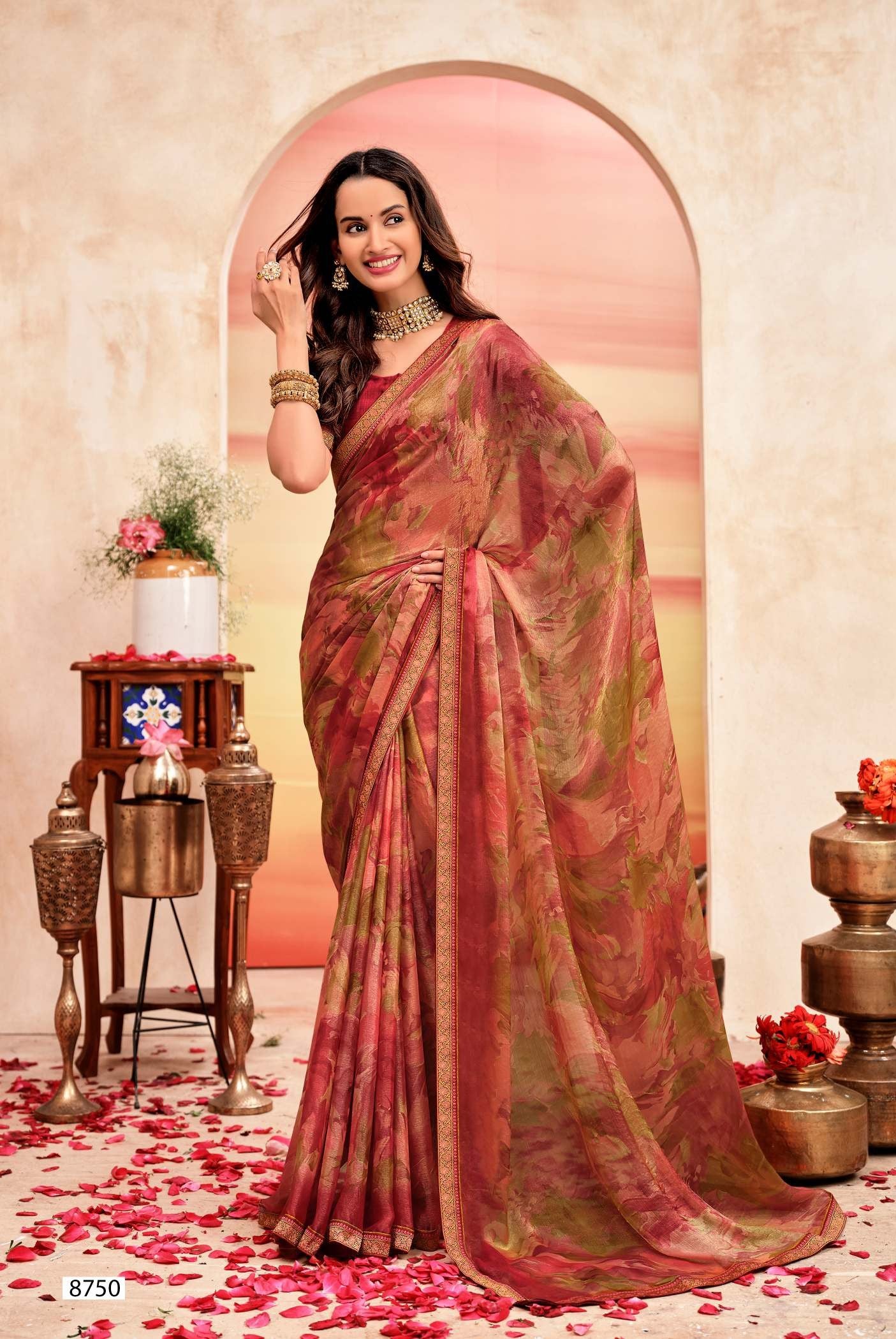 Krishnaleela Tanchaui Fancy Print Saree Elegant Designer Collection by M.R. Saree Emporium