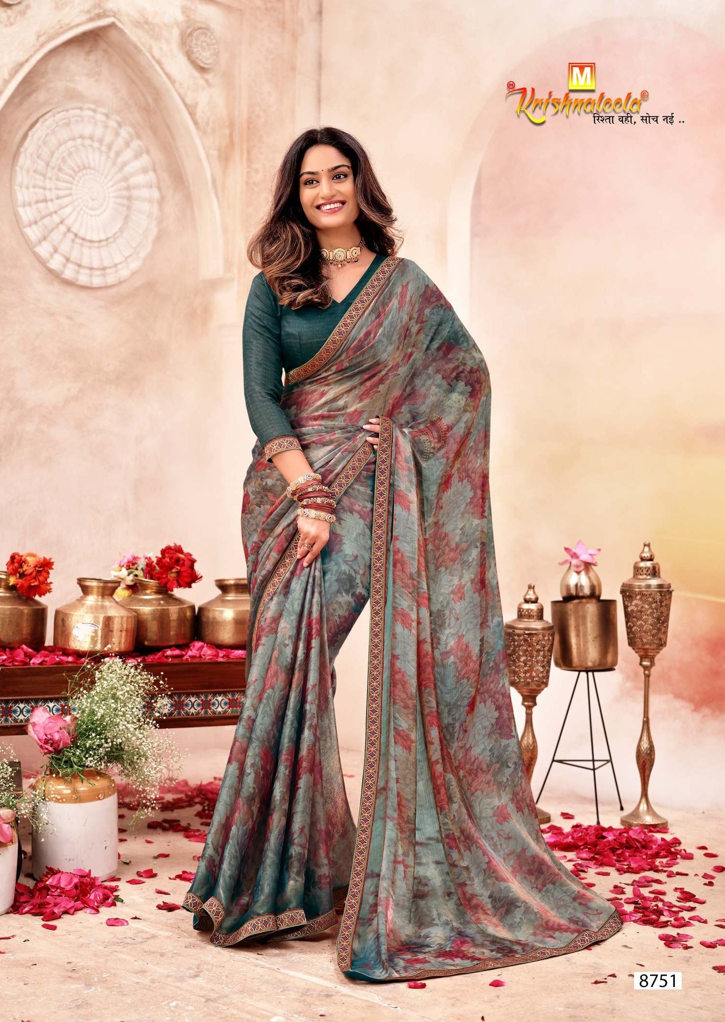 Krishnaleela Tanchaui Fancy Print Saree Elegant Designer Collection by M.R. Saree Emporium