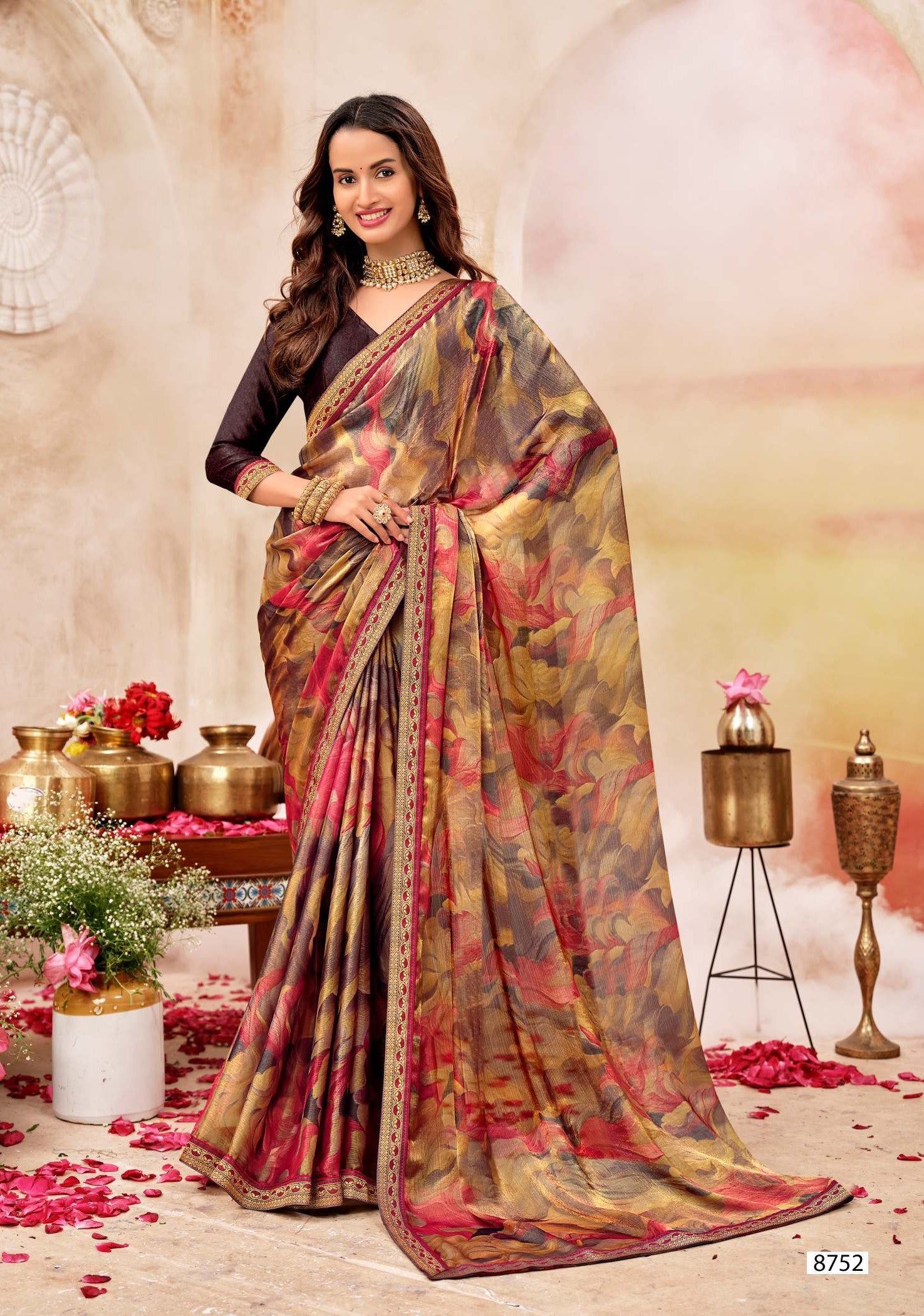 Krishnaleela Tanchaui Fancy Print Saree Elegant Designer Collection by M.R. Saree Emporium