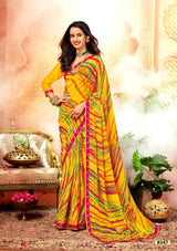 Krishnaleela Vishakha Georgette Fancy Print Saree – 8 Pcs Set  M.R. Saree Emporium