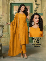 Danya Roman Silk Kurti Set 6 PCS with Chanderi Dupatta – M.R. Saree Emporium