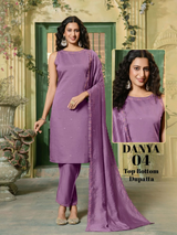 Danya Roman Silk Kurti Set 6 PCS with Chanderi Dupatta – M.R. Saree Emporium