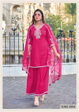 GORI Design 4 Viscose Crepe Suit Set with Thread & Handwork Dupatta -M.R. Saree Emporium