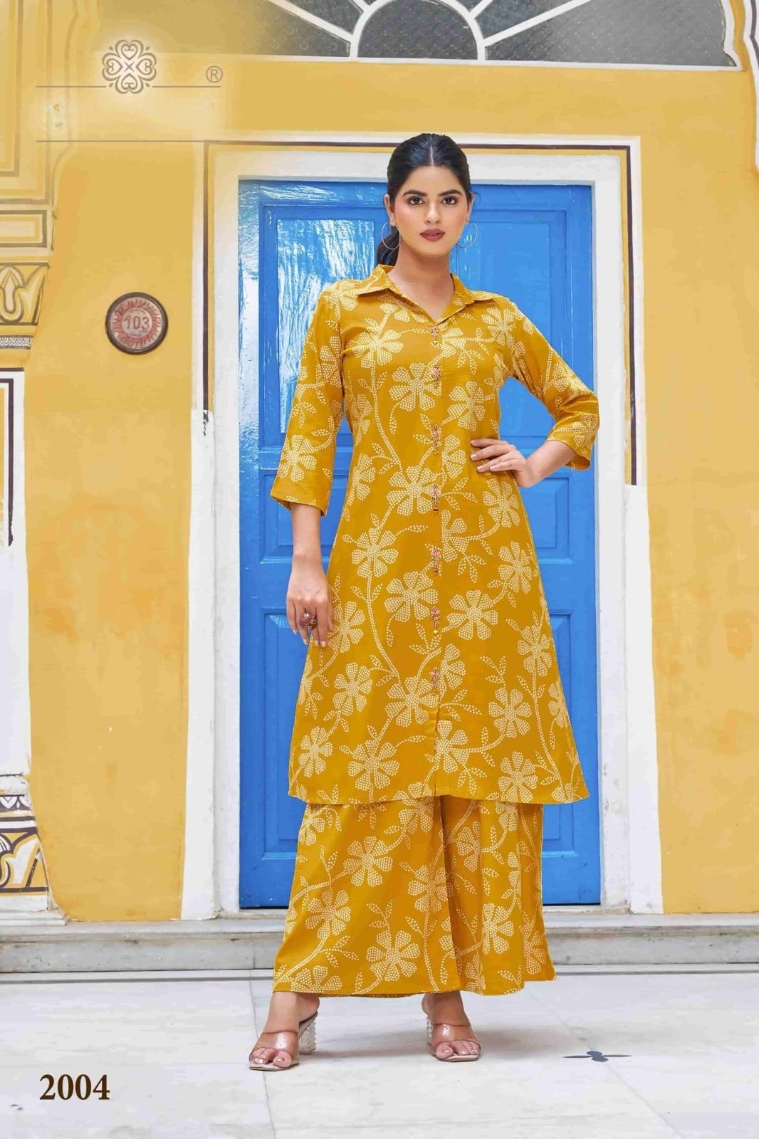 Indrani Rayon Printed Kurti Set with Matching Bottom (4 Designs) – M.R. Saree Emporium