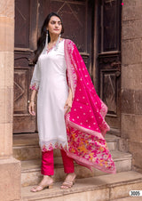 RajRani Design 6 Viscose Weaving Suit Set with Thread & Handwork Dupatta -M.R. Saree Emporium