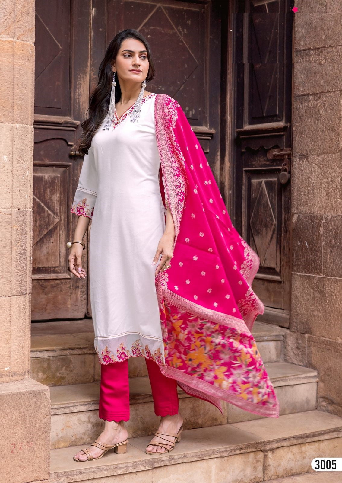 RajRani Design 6 Viscose Weaving Suit Set with Thread & Handwork Dupatta -M.R. Saree Emporium