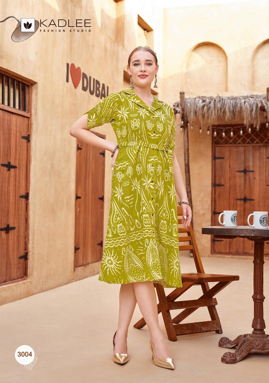 Lady Hill Viscose Weaving Print Kurti 4 Pcs Set - M.R. Saree Emporium