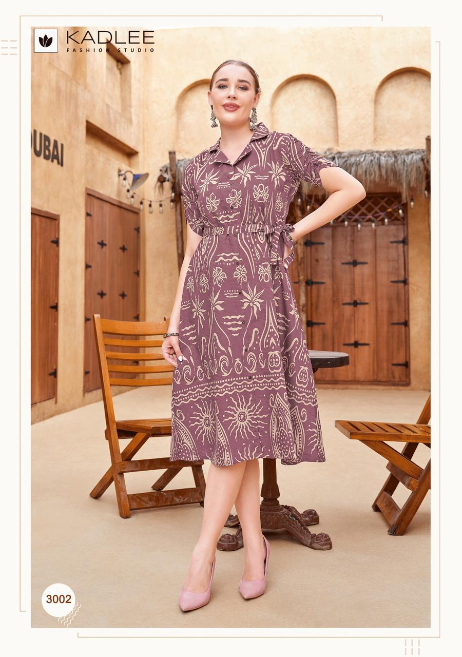 Lady Hill Viscose Weaving Print Kurti 4 Pcs Set - M.R. Saree Emporium