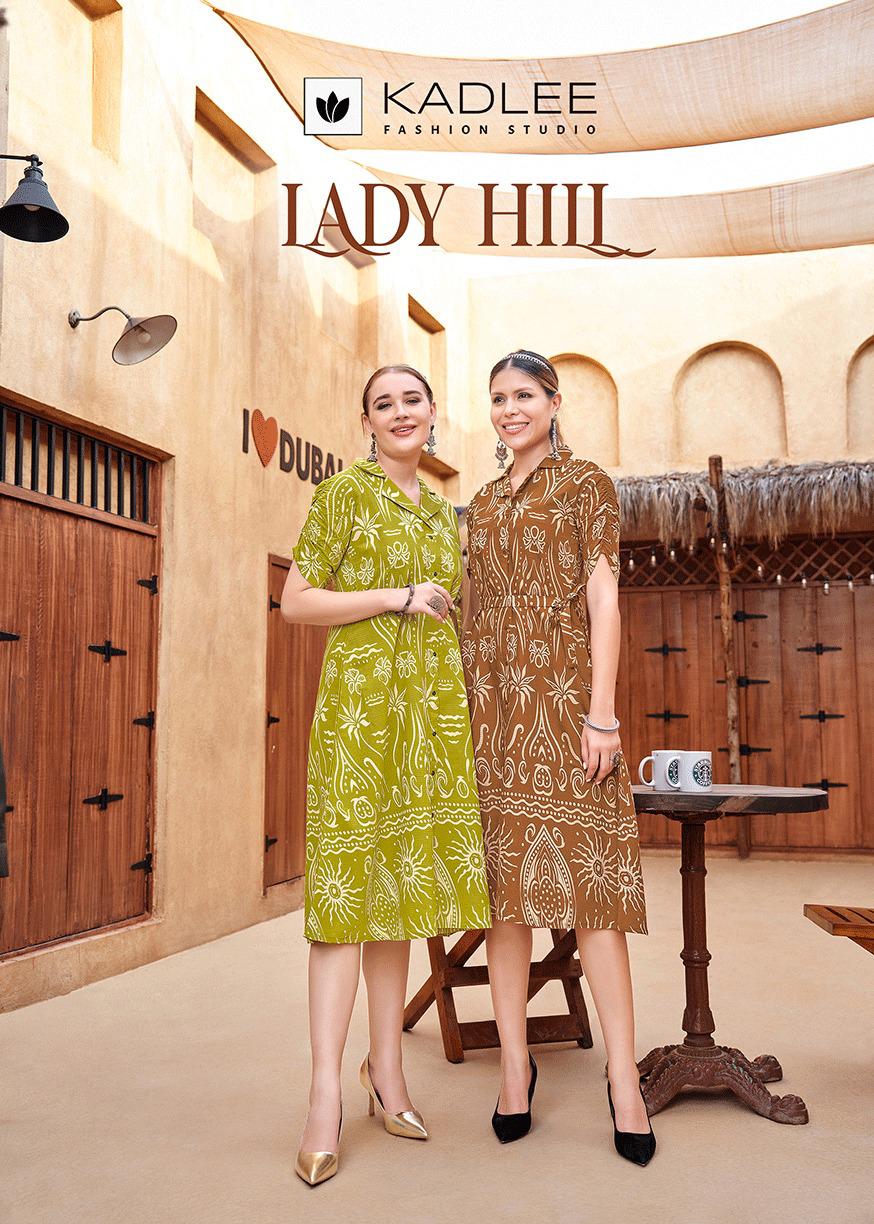 Lady Hill Viscose Weaving Print Kurti 4 Pcs Set - M.R. Saree Emporium