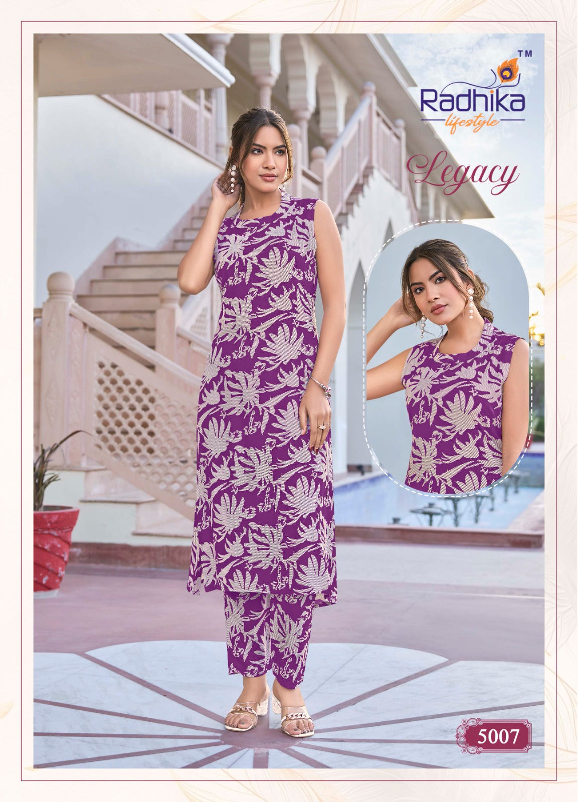 Aanchi Legacy Vol 5 Heavy Reyon Print Cord Set – Premium Plus Size Collection-M.R. Saree Emporium