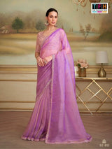 TFH SLS-8112 Lavender Fancy Fabric Party Wear Saree