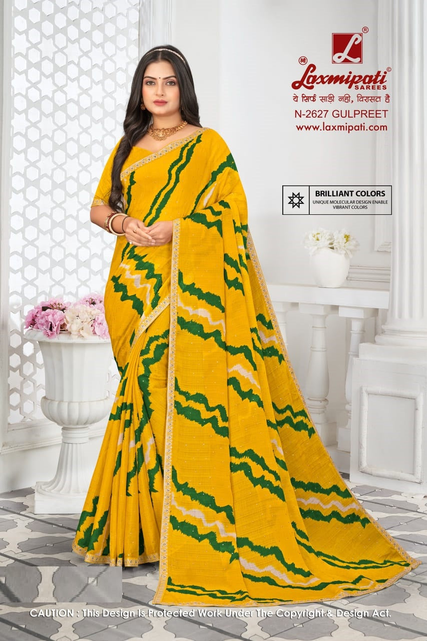 Laxmipati Sarees Fancy Print D.No-2627 6 Pcs Set M.R.Saree Emporium