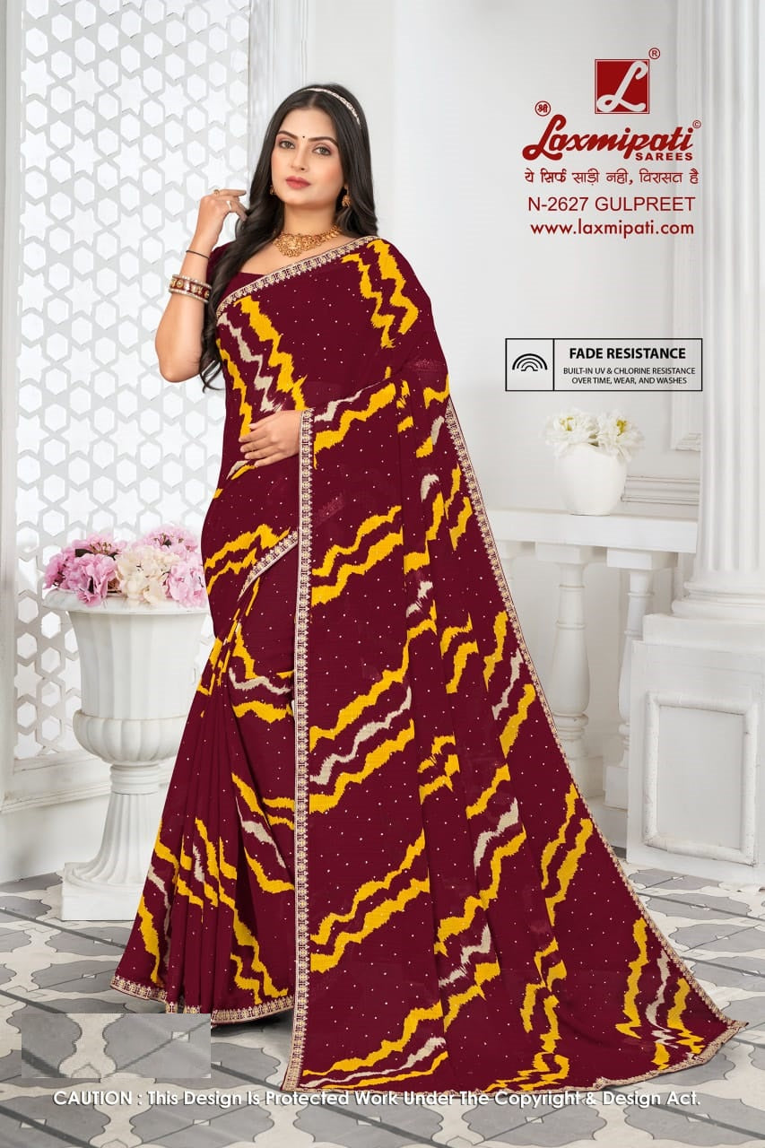 Laxmipati Sarees Fancy Print D.No-2627 6 Pcs Set M.R.Saree Emporium