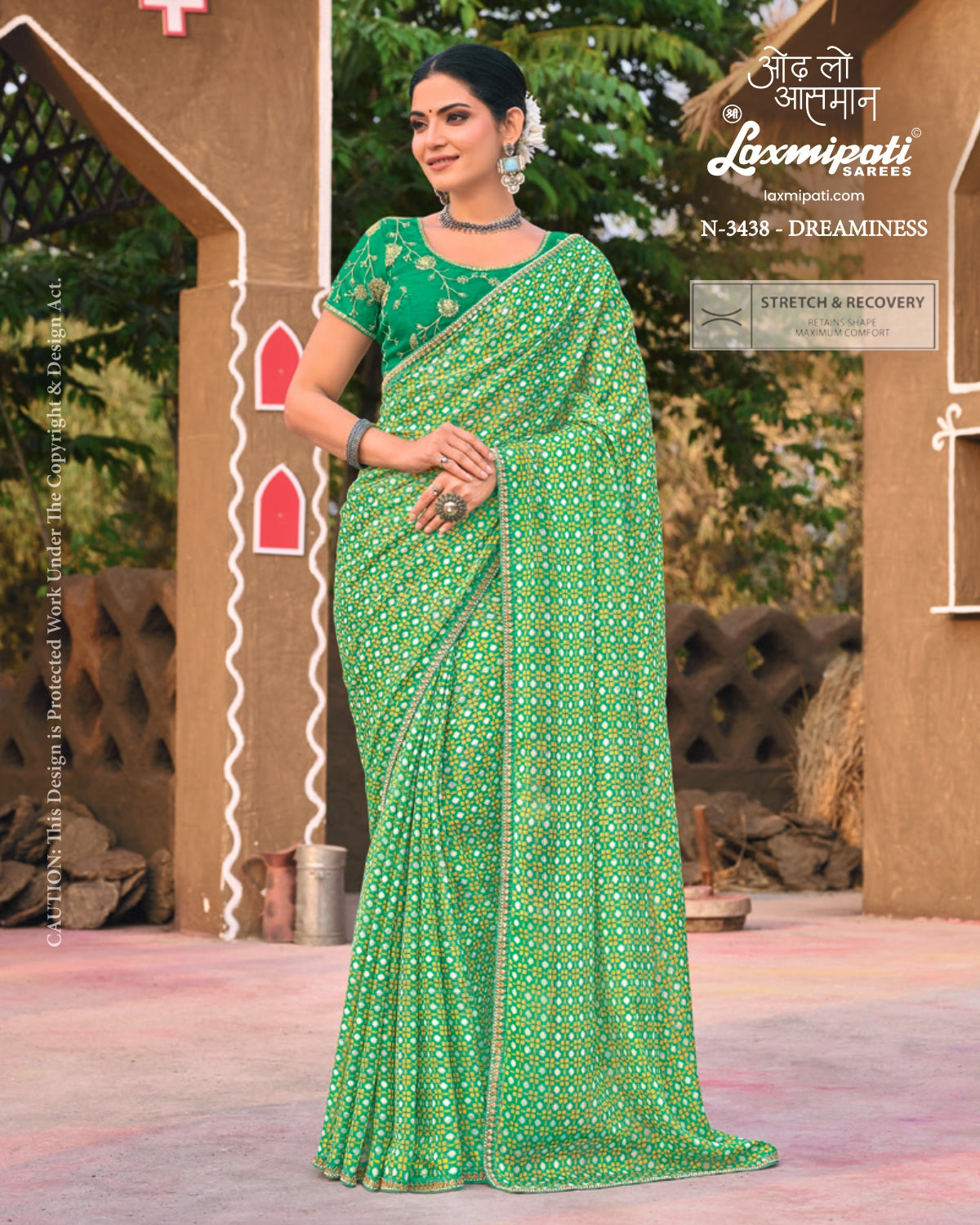 Laxmipati KHIDKI Premium Designer Bandhani Saree Collection - 12 Pcs Wholesale Set