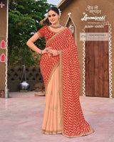 Laxmipati KHIDKI Premium Designer Bandhani Saree Collection - 12 Pcs Wholesale Set