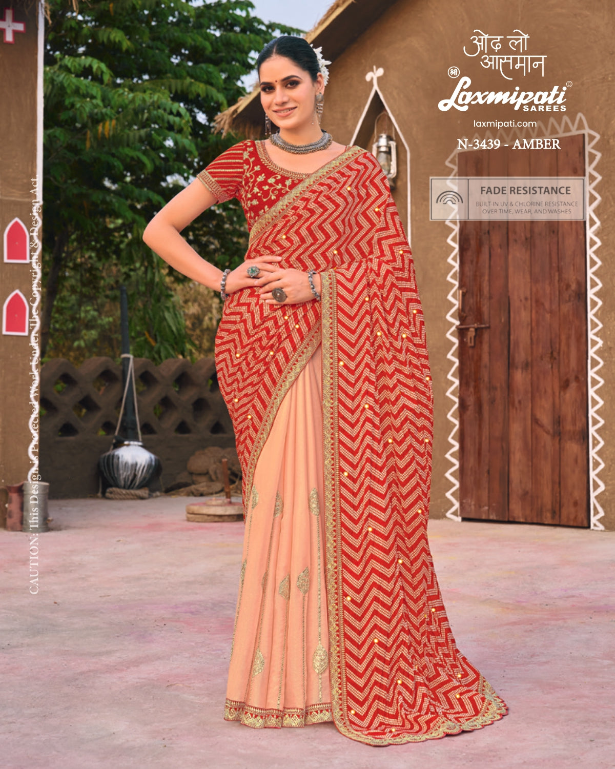 Laxmipati KHIDKI Premium Designer Bandhani Saree Collection - 12 Pcs Wholesale Set