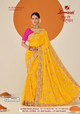 Laxmipati RUCHI Premium Designer Embroidered Saree Collection - 12 Pcs Wholesale Set